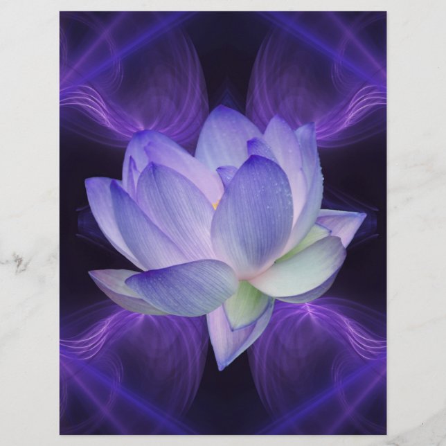 Lila Lotus och helig geometri (Framsida)