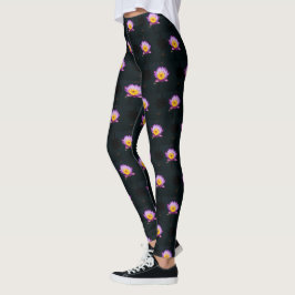 Lila Lotus Waterlily Leggings