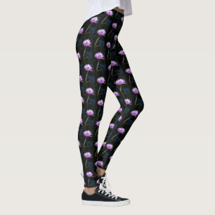Lila Lotus Waterlily Leggings
