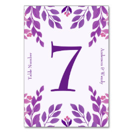 Lila Löv Bröllop Tema Bordsnummer