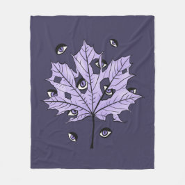 Lila Löv Creepy Ögon - Spooky Gothic Natature Fleecefilt