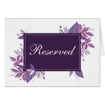 Lila lövs reserverade tecken. Botaniska bröllop
