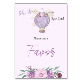 Lila luftballong elefant bord-tecken bordsnummer