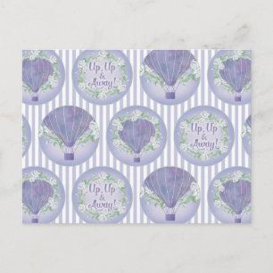 Lila Luftballong - Lilac Lavender Rand Vykort