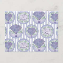 Lila Luftballong - Lilac Lavender Rand Vykort