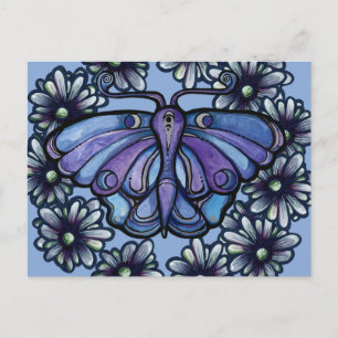 Lila Luna Moth MoonChild Månmöss Vykort