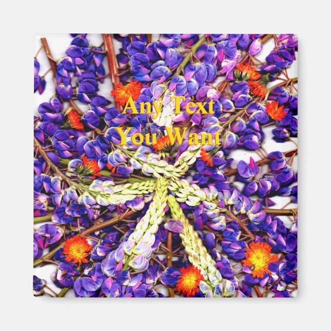 Lila Lupine Magnet (Framsidan)