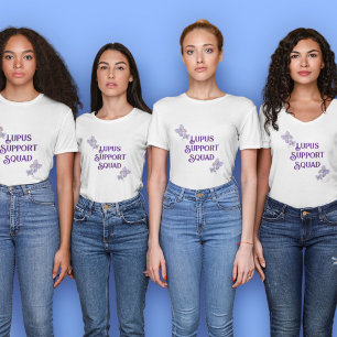 Lila Lupus Fjäril Stöd Squad T Shirt