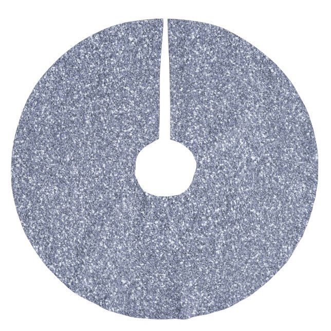 Lila Luxe Glitter Julgransmatta Borstad Polyester (Framsidan)