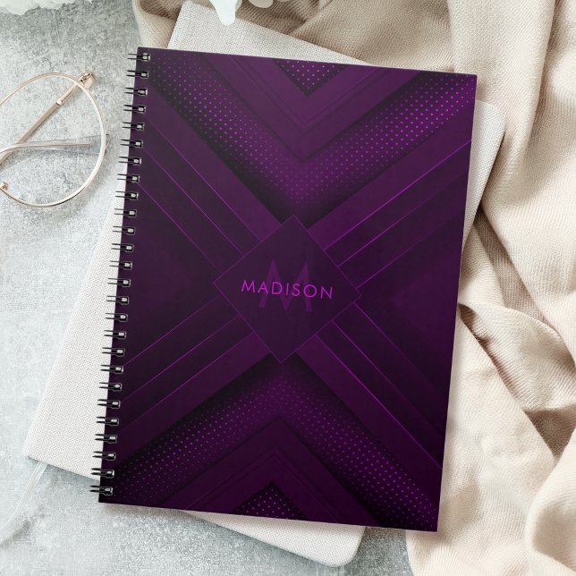 Lila Luxury Modern Minimal Abstrakt Anteckningsbok (Skapare uppladdad)