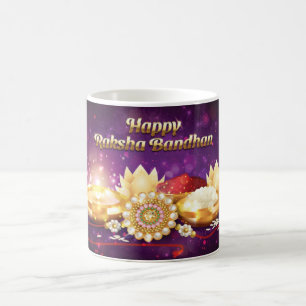 Lila Lycklig Raksha Bandhan Gnistra Kaffemugg