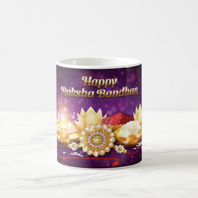 Lila Lycklig Raksha Bandhan Gnistra Kaffemugg (Center)