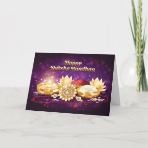 Lila Lycklig Raksha Bandhan Gnistra Kort