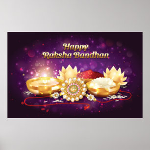 Lila Lycklig Raksha Bandhan Gnistra Poster