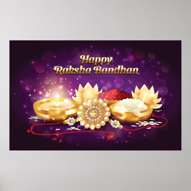 Lila Lycklig Raksha Bandhan Gnistra Poster (Framsidan)