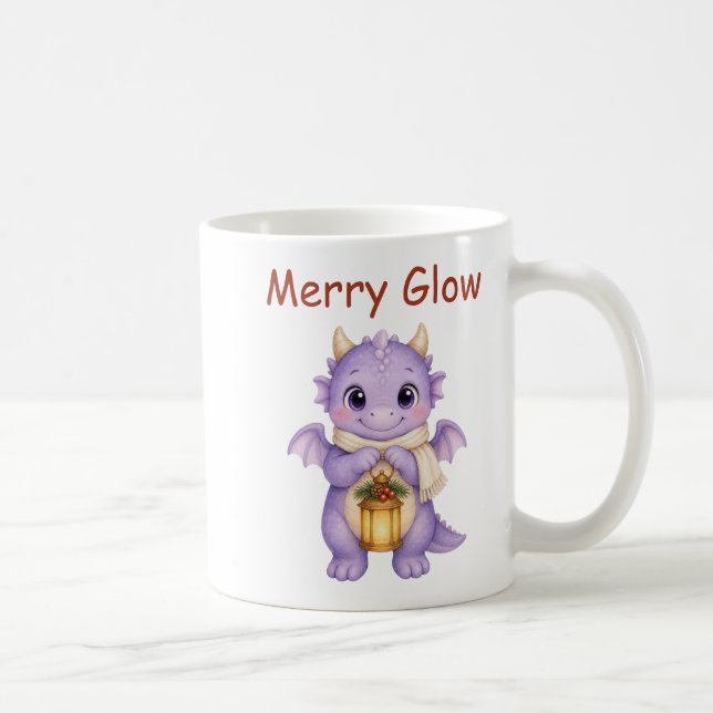 Lila Lykta Drak Merry Glow Julkaffe  Kaffemugg (Höger)