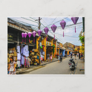 Lila lyktor i Hoi An Vykort