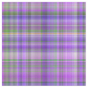 Lila Madras Plaid Rand Print Mönster Tyg