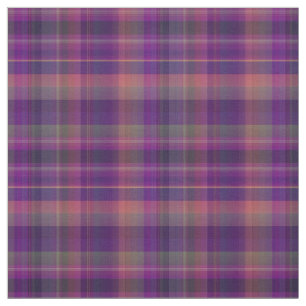 Lila Madras Plaid Rand Print Mönster Tyg