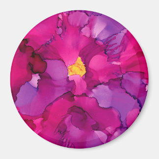 Lila Magenta Abstrakt blomma Magnet