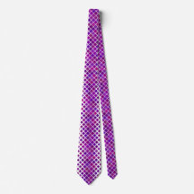 Lila Magenta Diamonds Design Necktie