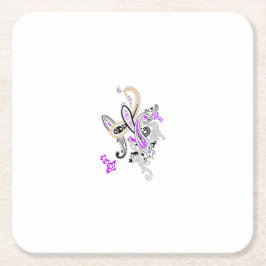 Lila-Magenta, Reddisdisk Orange, TealiPaper-Underl Underlägg Papper Kvadrat