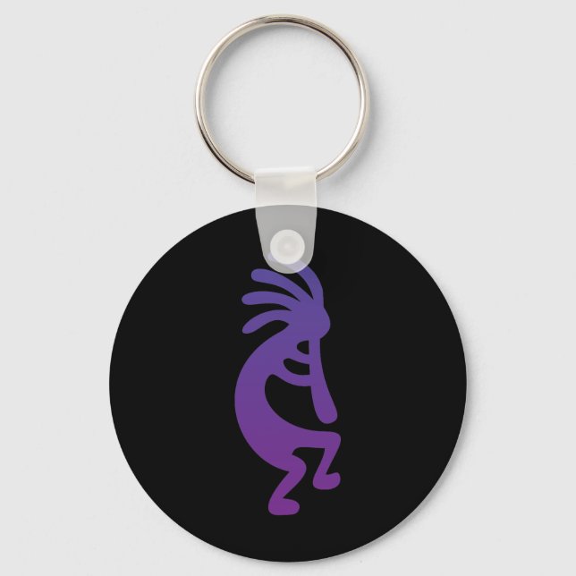 Lila Magic Kokopelli Nyckelring (Framsida)