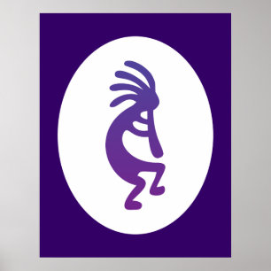 Lila Magic Kokopelli Poster