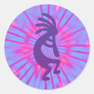 Lila Magic Kokopelli Runt Klistermärke