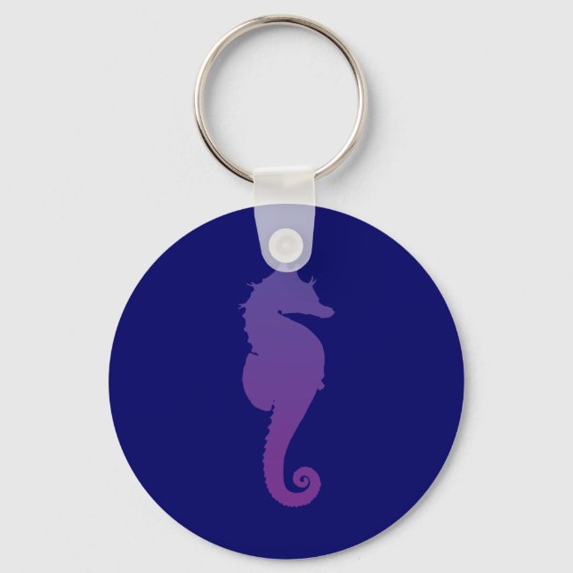 Lila Magic Sea Horse Nyckelring (Framsida)