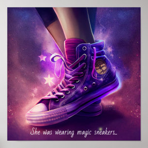 Lila Magic Sneakers Poster