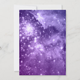 Lila Magic Stars Inbjudningar