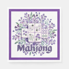 Lila Mahjong-brickor Pappersservett