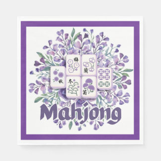 Lila Mahjong-brickor Pappersservett