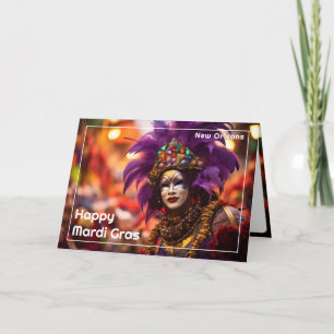 💚 💛 Lila Majesty: Mardi Gras Elegance Kort