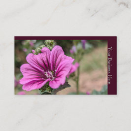 Lila Malva Vildblomma Visitkort