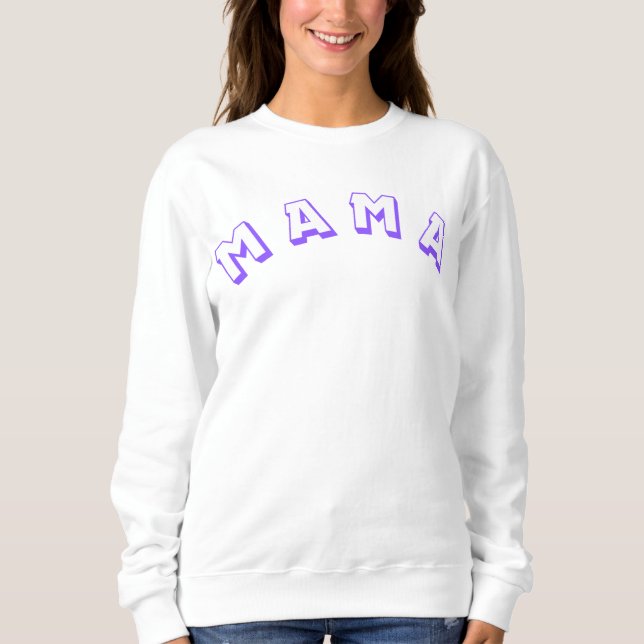 Lila MAMMA monogram svettare T Shirt (Framsida)