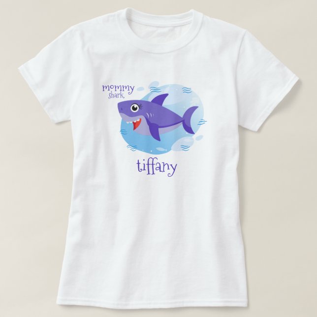 Lila Mamma Shark T Shirt (Design framsida)