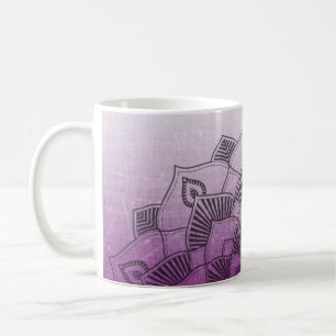 Lila Mandala Abstrakt Zen Kaffemugg