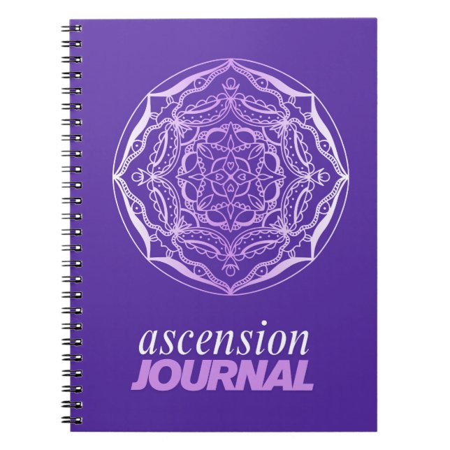 Lila Mandala - Ascension Journal Anteckningsbok (Framsidan)