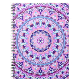 Lila Mandala Boho Andligt Geometriskt Mönster Anteckningsbok