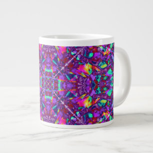 Lila Mandala Hippie Mönster Jumbo Mugg