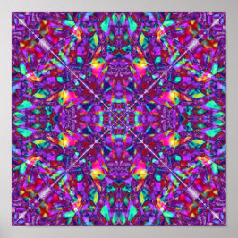 Lila Mandala Hippie Mönster Poster