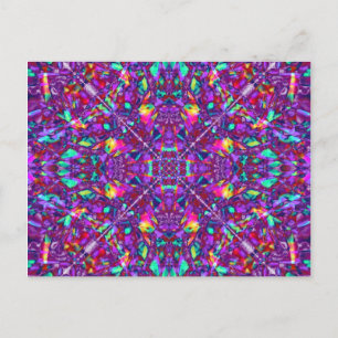 Lila Mandala Hippie Mönster Vykort