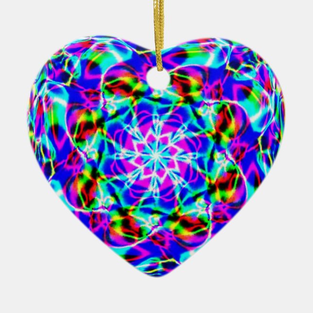 Lila mandala julgransprydnad keramik (Framsidan)