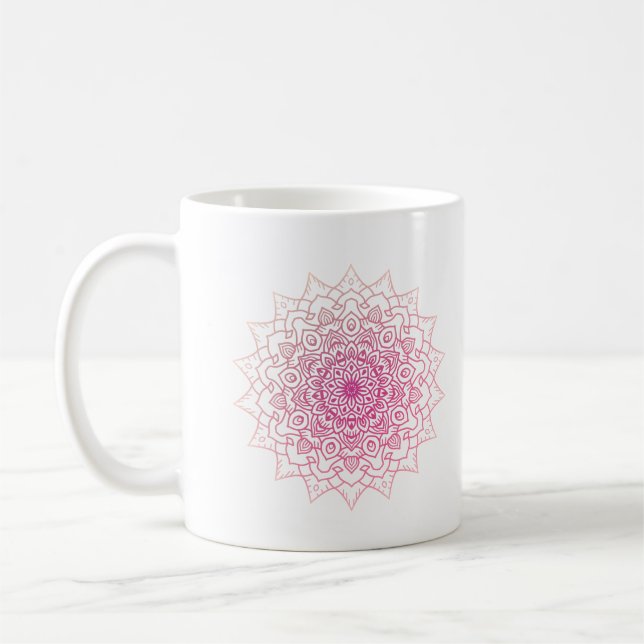 Lila Mandala Kaffemugg (Vänster)