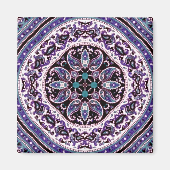 Lila Mandala Magnet (Framsidan)