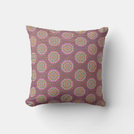 Lila Mandala Mönster Reversible Boho Kudde