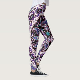 Lila Mandala Patterned Leggings