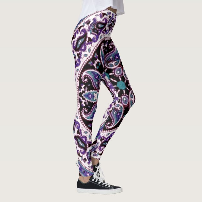 Lila Mandala Patterned Leggings (Höger)